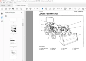Kubota La703 Front End Loader  Service Repair Manual - PDF Download