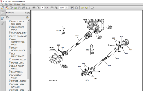 KUBOTA BX / KA SERIES - PARTS MANUAL - PDF Download - HeyDownloads ...