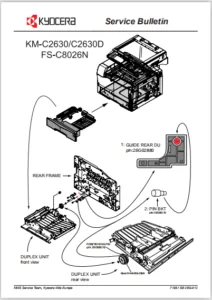 Kyocera KM-C2630 / KM-C2630D Service Repair Manual + Parts List - PDF Download
