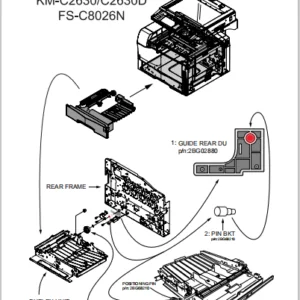 Kyocera KM-C2630 / KM-C2630D Service Repair Manual + Parts List - PDF Download