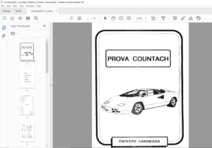 Lamborghini Countach Replica Owners Manual - PDF Download