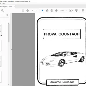 Lamborghini Countach Replica Owners Manual - PDF Download