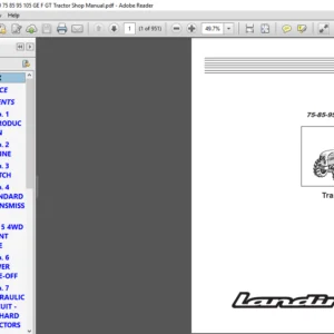 Landini New Rex 60 70 80 75 85 95 105 GE F GT Tractor Service Repair Manual - PDF Download