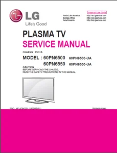LG 60pn6500 ua Service Manual And Repair Guide - PDF DOWNLOAD