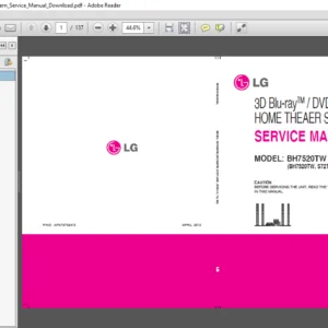 LG Bh7520tw Home Theaer System Service Manual - PDF DOWNLOAD