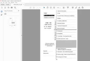 Liebherr R900, R902, R912, R922, R932, R942 Litronic Hydraulic Excavator Service Repair Manual-PDF Download