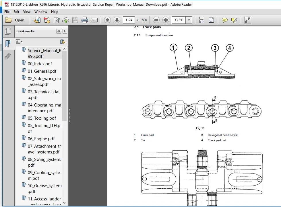 Liebherr R996 Litronic Hydraulic Excavator Service Repair Manual - PDF Download - Image 3