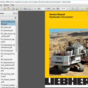 Liebherr R996 Litronic Hydraulic Excavator Service Repair Manual - PDF Download