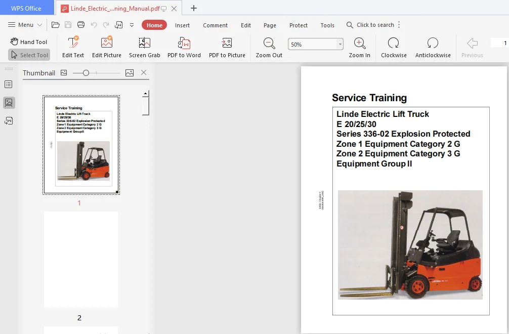 Linde Electric Lift Truck Series 336 02 Explosion Protected E20 E25 E30 Service Training Manual - PDF DOWNLOAD - Image 3