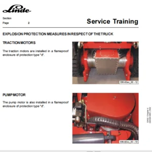 Linde Electric Lift Truck Series 336 02 Explosion Protected E20 E25 E30 Service Training Manual - PDF DOWNLOAD