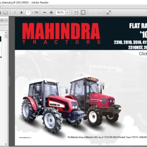 Mahindra Tractor 4510c Parts Manual - PDF DOWNLOAD