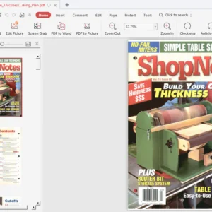 Make Thickness Sander At Home Diy Woodworking Plan - PDF DOWNLOAD