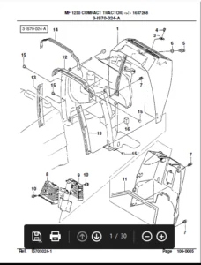 Massey Ferguson Mf 1230 Compact Tractor Parts Manual - PDF Download