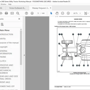 MASSEY FERGUSON MF-2400 UTILITY SERIES MF-2430 MF-2435 MF-2440 TRACTOR SERVICE MANUAL - PDF Download