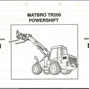 Matbro Telehandler Tr200 Powershift Parts Manual - PDF Download