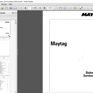 Maytag Dishwasher Service Repair Manual - PDF DOWNLOAD