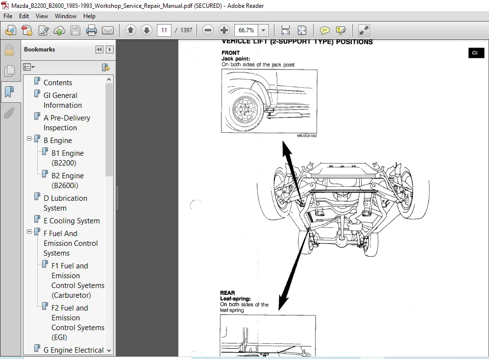 Mazda B2200 B2600 1985 1993 Workshop Service Repair Manual - PDF DOWNLOAD - Image 4