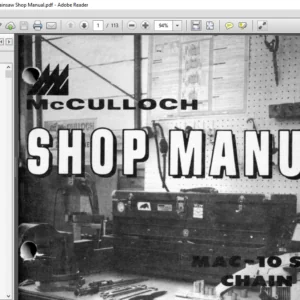 McCulloch 10 Series MAC 10 Chainsaw Service Manual - PDF Download