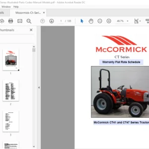 Mccormick Ct Series Illustrated Parts Manual - PDF Download