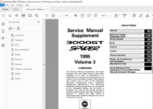 Mitsubishi 300gt 1995 Repair Manual Volume 3 With Body And E - PDF Download