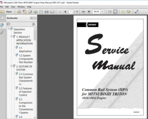 Mitsubishi L200 Triton 4D56 4M41 Engine Shop Manual 2005 - 2011 - PDF DOWNLOAD