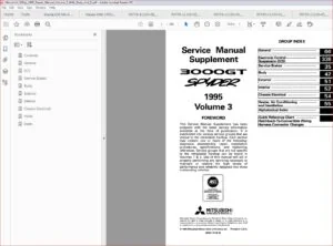 Mitsubishi 300gt 1995 Repair Manual Volume 3 With Body And E - PDF DOWNLOAD
