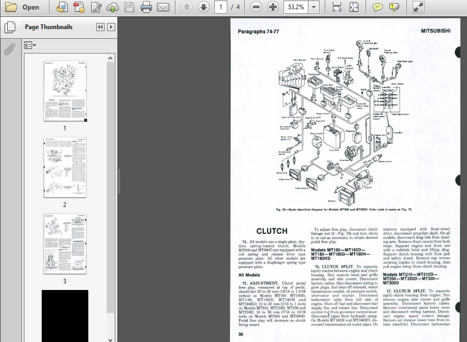 Mitsubishi Tractors Master Workshop Repair Service Manual - PDF Download - Image 2