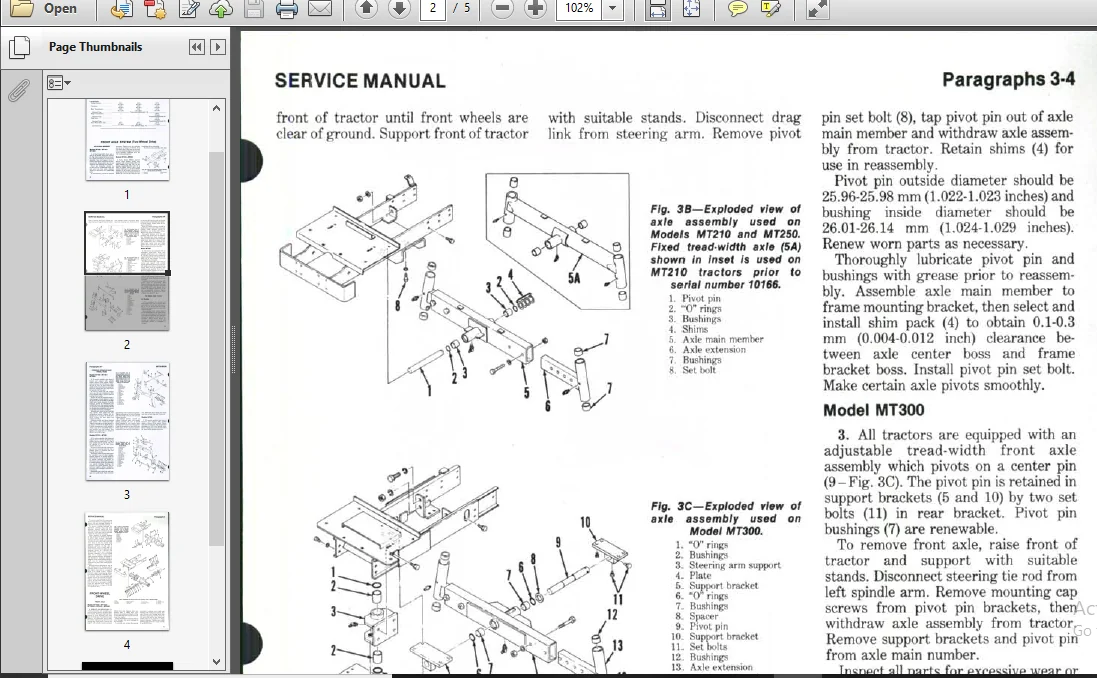 Mitsubishi Tractors Master Workshop Repair Service Manual - PDF Download - Image 3