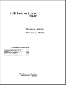 John Deere 410e Backhoe Loader Service Manual - PDF DOWNLOAD
