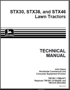 John Deere Stx30 Stx38 Stx46 Lawn And Garden Tractor Repair - PDF DOWNLOAD