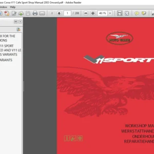 Moto Guzzi V11 Rosso Corsa V11 Cafe Sport Shop Manual 2003 Onward - PDF DOWNLOAD