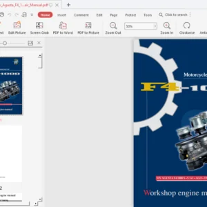 Mv Agusta F4 1000 S 2005 - 2006 Factory Service Repair Manual - PDF DOWNLOAD