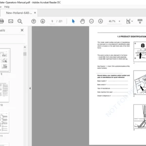 New Holland 648-658 Baler Operators Manual - PDF Download