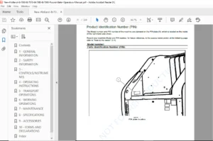New Holland Br7060 Br7070 Br7080 Br7090 Round Baler Operators Manual - PDF Download