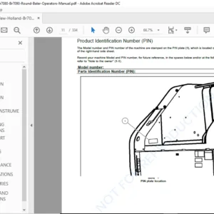 New Holland Br7060 Br7070 Br7080 Br7090 Round Baler Operators Manual - PDF Download