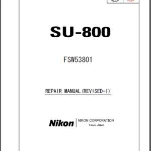 Nikon Su 800 Service Manual Repair Guide - PDF DOWNLOAD