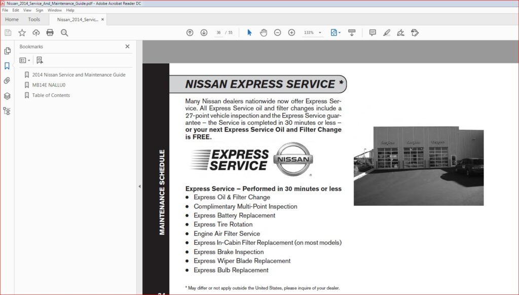 Nissan 2014 Service And Maintenance Guide - PDF DOWNLOAD - HeyDownloads ...