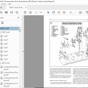 OMC Cobra SX & DP-S Duoprop Stern Drives Shop Manual 1994-2000  - PDF Download