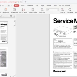 Panasonic Dmr ex95v Ex95veb Ex95veg Service Manual Repair Guide - PDF DOWNLOAD