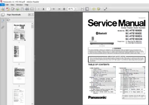 Panasonic Sc hte180 Service Manual And Repair Guide - PDF DOWNLOAD