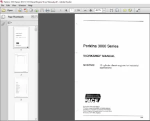 Perkins 3000 Series 3012 CV12 Diesel Engine Shop Manual - PDF DOWNLOAD