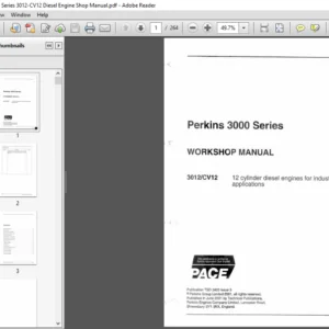 Perkins 3000 Series 3012 CV12 Diesel Engine Shop Manual - PDF DOWNLOAD