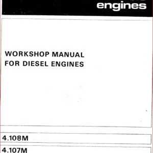 Perkins 4.107M 4.108M & 4.99M Diesel Marine Engine Shop Manual 1978 Onward - PDF DOWNLOAD