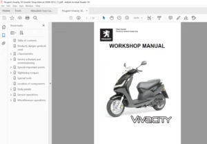 2008-2012 Peugeot Vivacity 50 Scooter Shop Manual - PDF Download