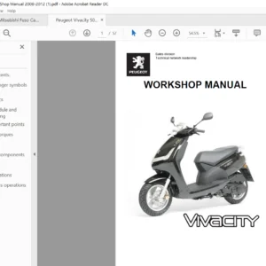 2008-2012 Peugeot Vivacity 50 Scooter Shop Manual - PDF Download