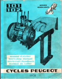 Peugeot 101 102 Moped 49cc Engine Digital Workshop Repair Manual 1970 Onward - PDF DOWNLOAD