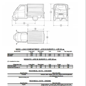 Piaggio Ape 50 Mss Ape 50 2010-onwards Full Service Repair Manual - PDF Download