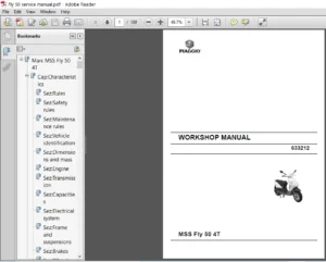 Piaggio Fly 50 4T Service Repair Manual 2007-2011 - PDF Download