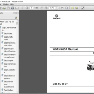 Piaggio Fly 50 4T Service Repair Manual 2007-2011 - PDF Download