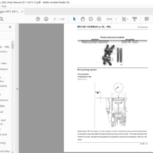 Piaggio MP3 300 Yourban I E RL, NRL Shop Manual 2011 - 2015 - PDF DOWNLOAD